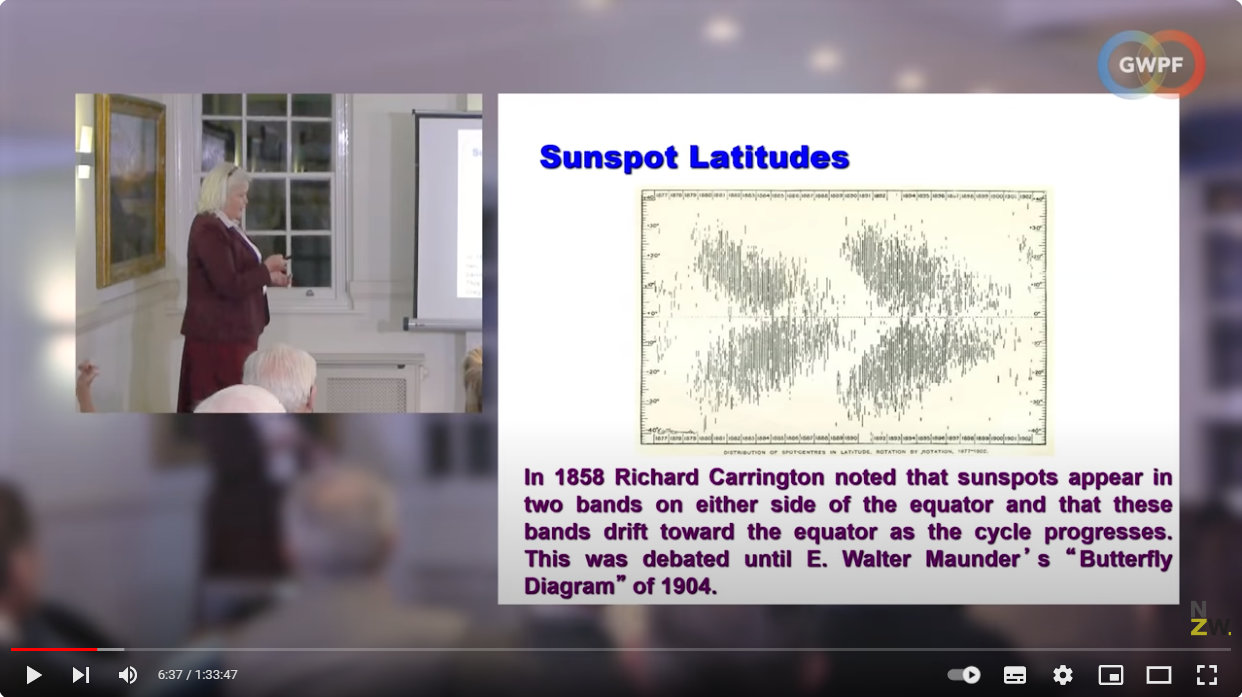 The sunspot butterfly pattern My Take on the Carbon Dioxide Narrative: Part 3: The Sun and Sunspots