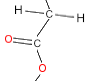 Chemical structure, with carbon and hydrogen atoms written